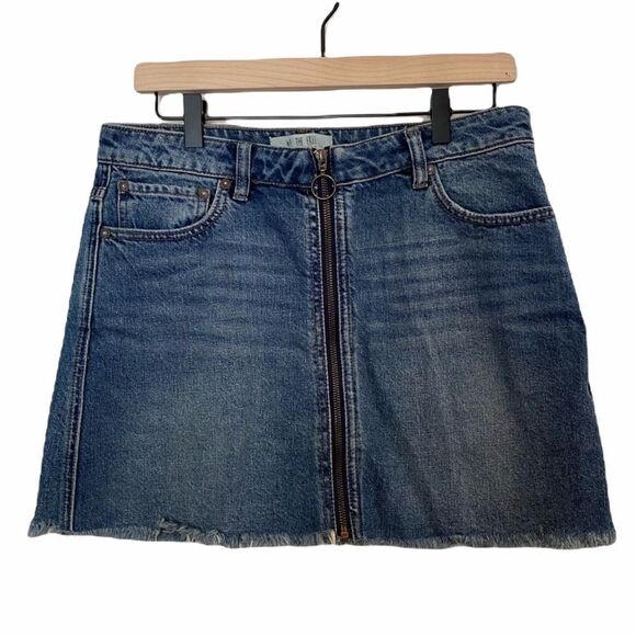 Free People We The Free Zip It Up Denim Mi… - Picture 1 of 6